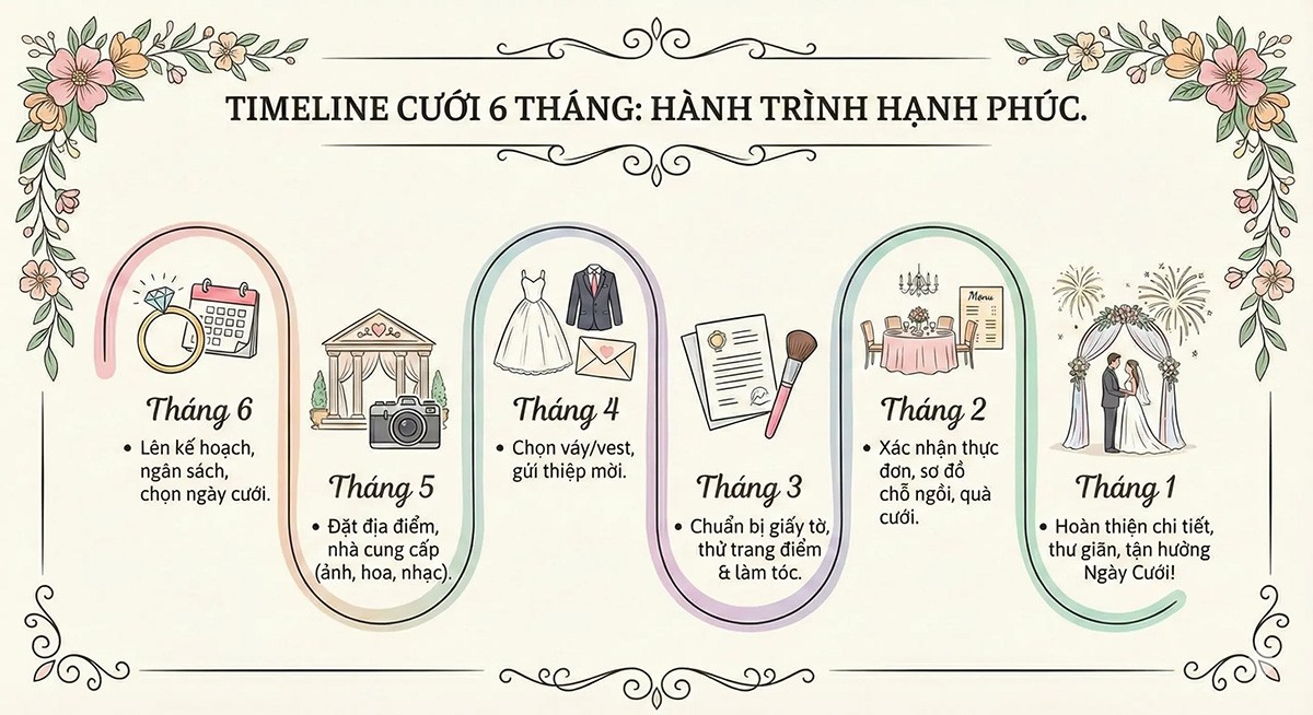 Cô dâu chú rể hạnh phúc trong ngày cưới
